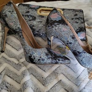 Women shoes and matching purse